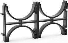 Кластер (держатель) для двустенных труб Промрукав Д=75 двойной черный картинка